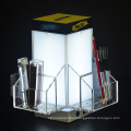 office Revolving 3 Sided Custom Design Leaflet Holder Acrylic Brochure Display Stands